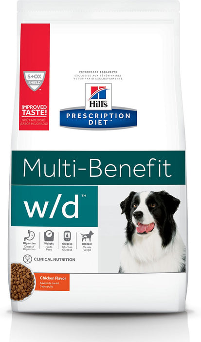 Hill's Prescription Diet w/d Multi-Benefit Digestive, Weight, Glucose, Urinary Management Chicken Flavor Dry Dog Food