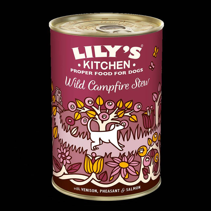 LILY'S KITCHEN - Wild Campfire Stew With Venison,Pheasant & Salmon Adult Dog Canned 400g x 6 [DWC5]